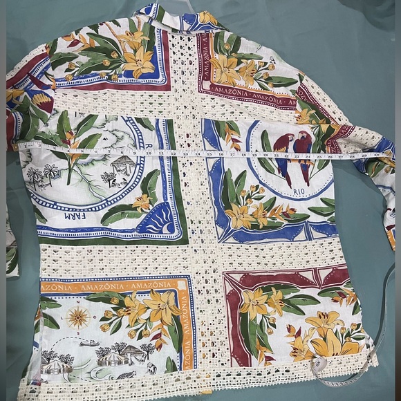 FARM Rio Colorful Botanical Button-Down Shirt - Picture 7 of 8